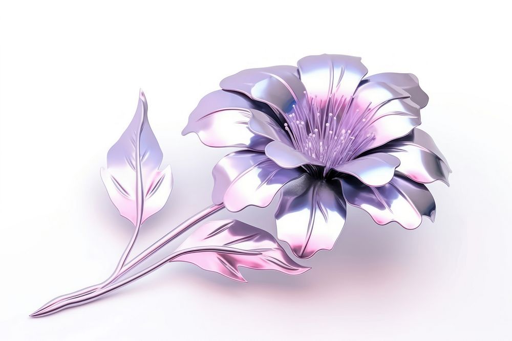 Flower petal plant white background. AI generated Image by rawpixel.