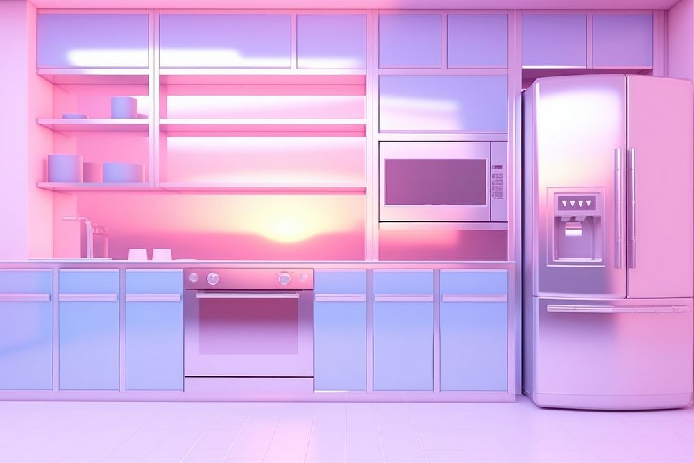 Kitchen refrigerator architecture appliance. AI generated Image by rawpixel.