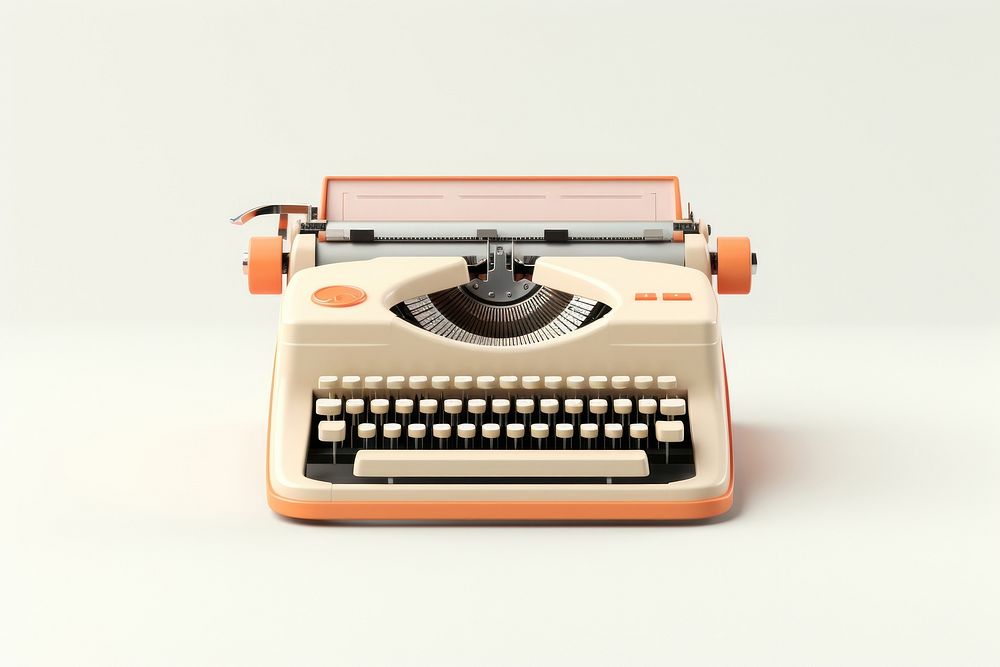 White background electronics technology typewriter. AI generated Image by rawpixel.