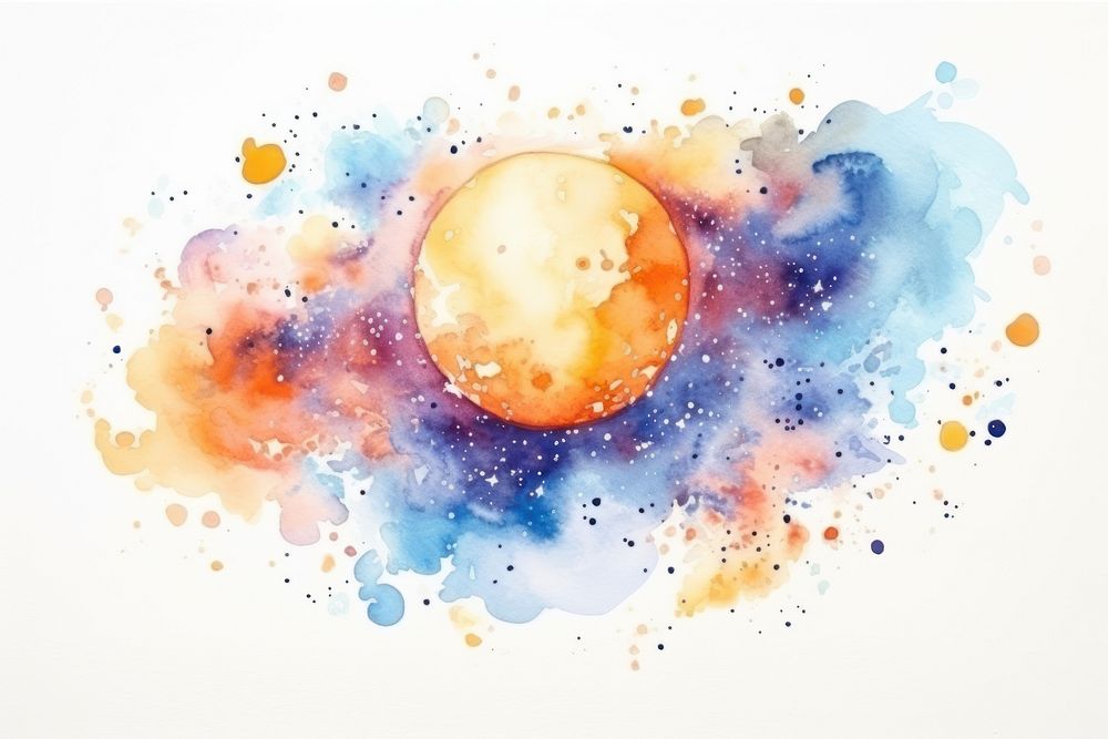 Astronomy painting shape space. AI generated Image by rawpixel.