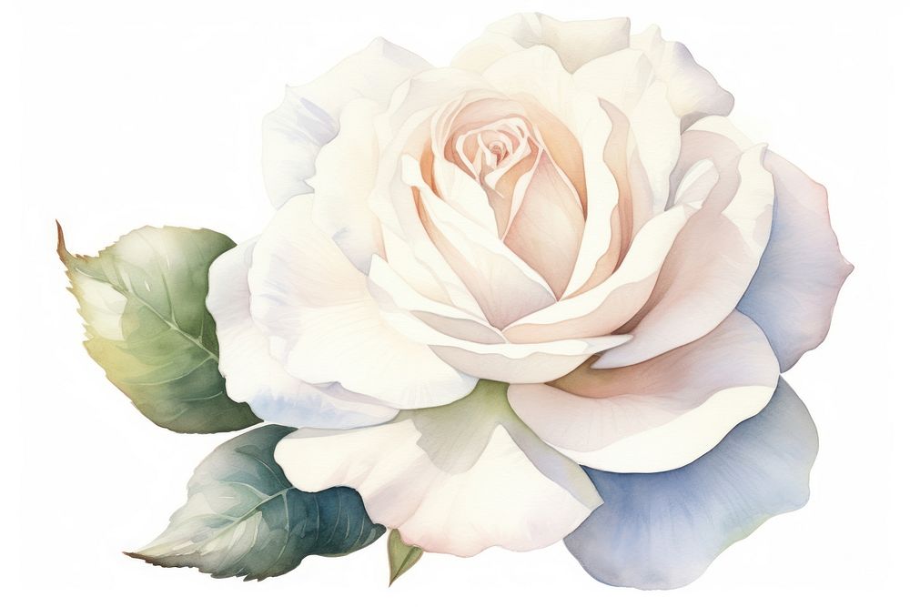 Flower rose plant white. AI generated Image by rawpixel.