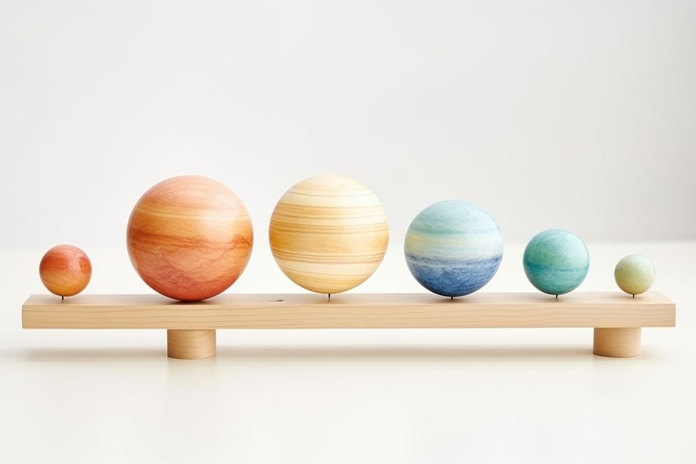 Sphere wood toy egg. AI generated Image by rawpixel.