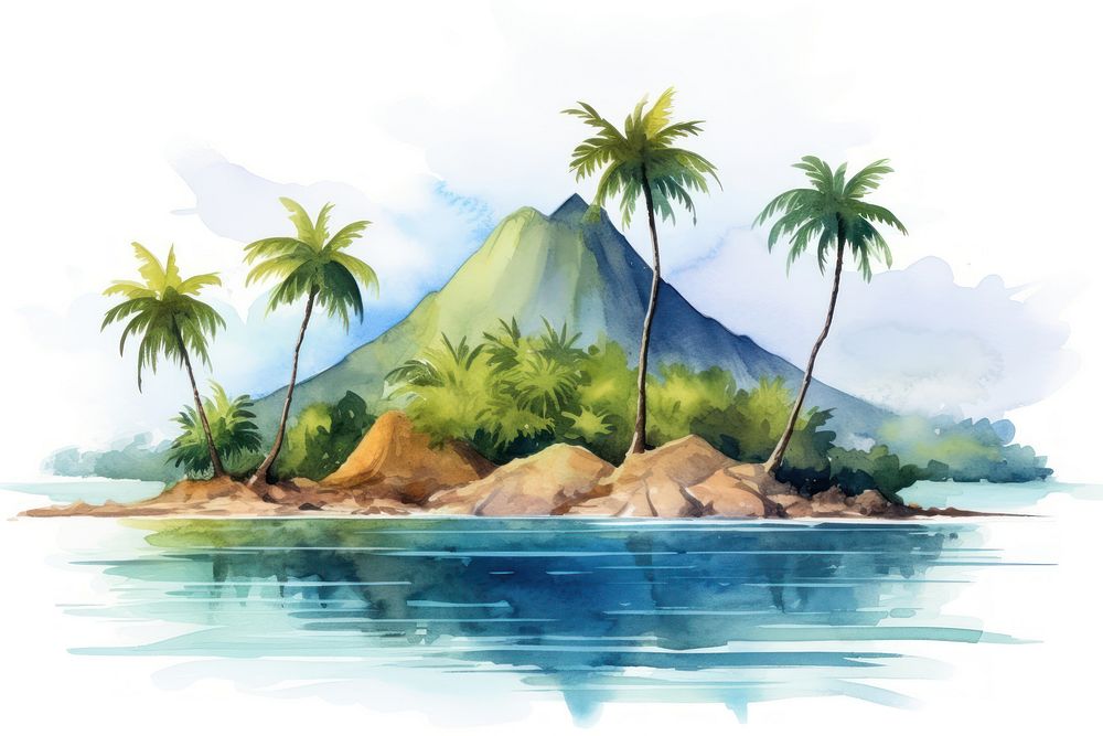 Land landscape outdoors tropical. AI generated Image by rawpixel.