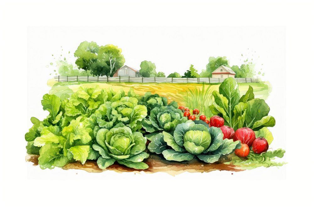 Vegetable outdoors lettuce garden. 