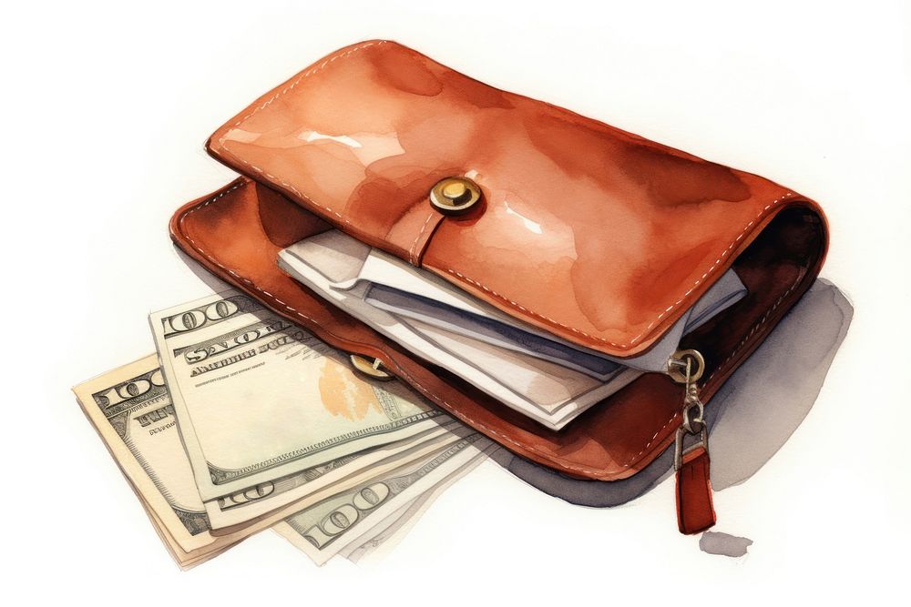 Wallet handbag money paper. AI generated Image by rawpixel.