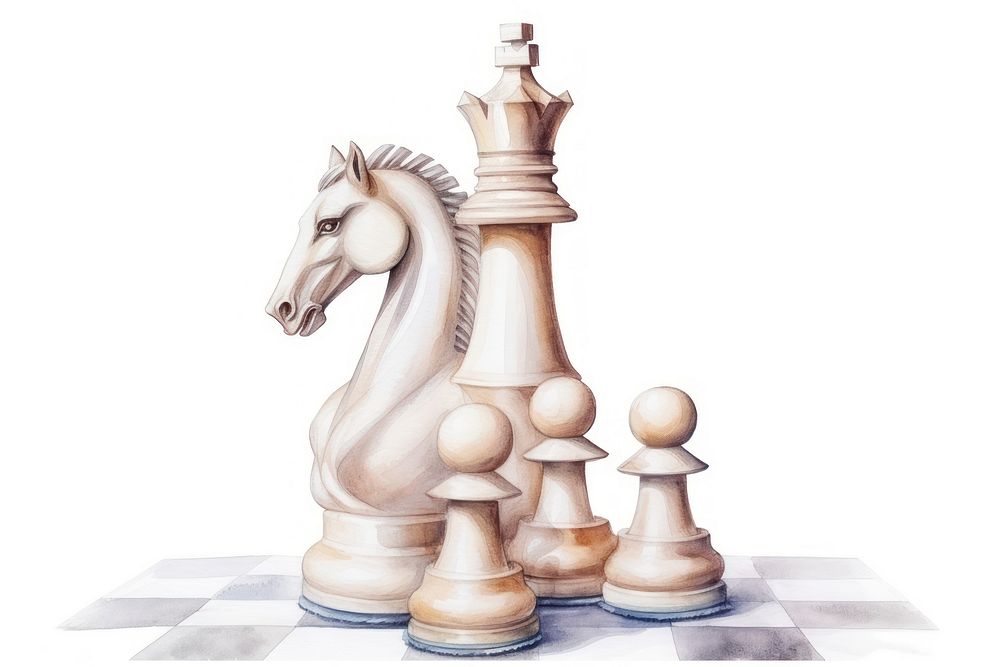 Chess game intelligence competition. AI generated Image by rawpixel.