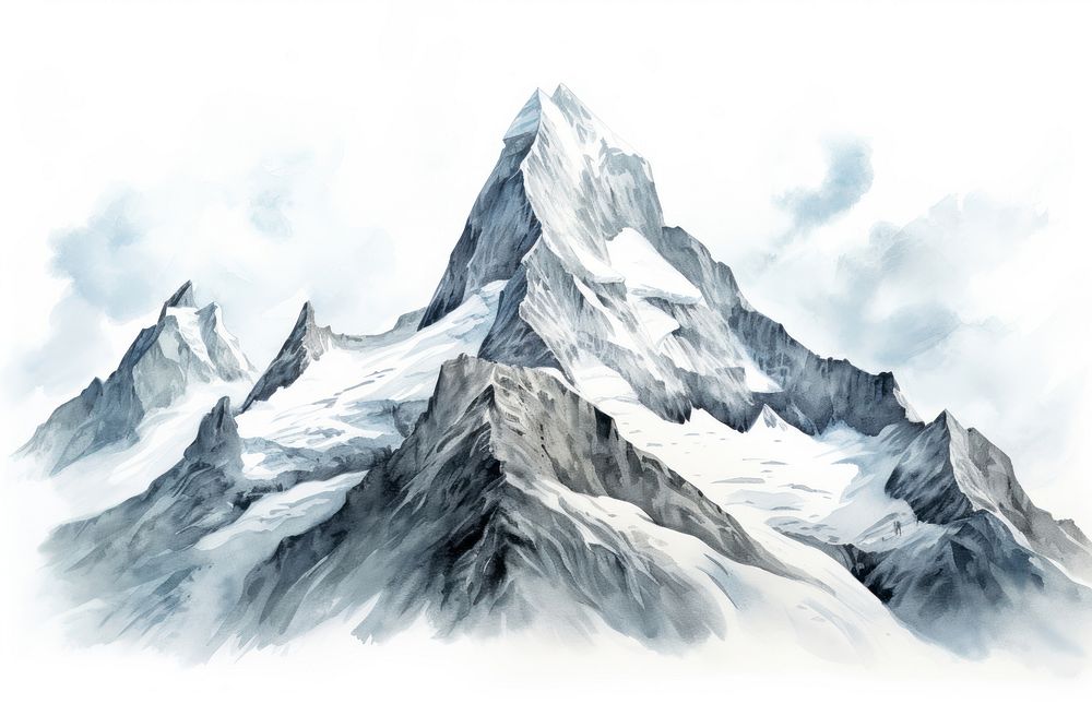 Mountain outdoors glacier nature. AI generated Image by rawpixel.