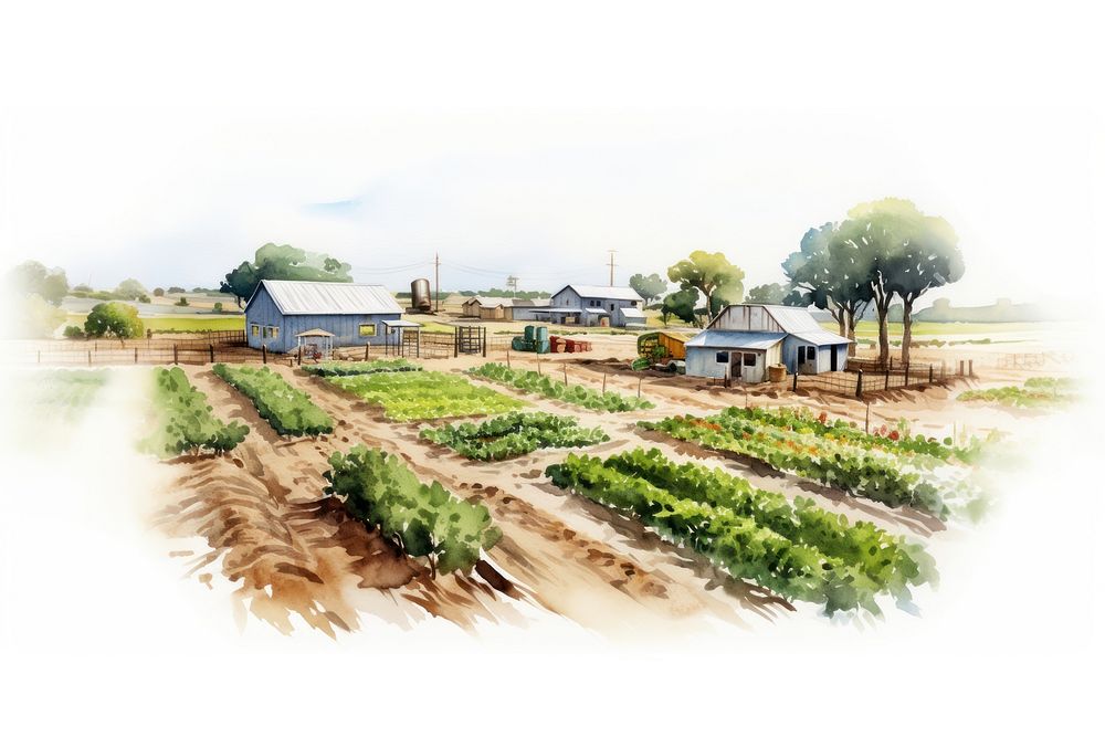 Farm architecture agriculture outdoors. AI generated Image by rawpixel.