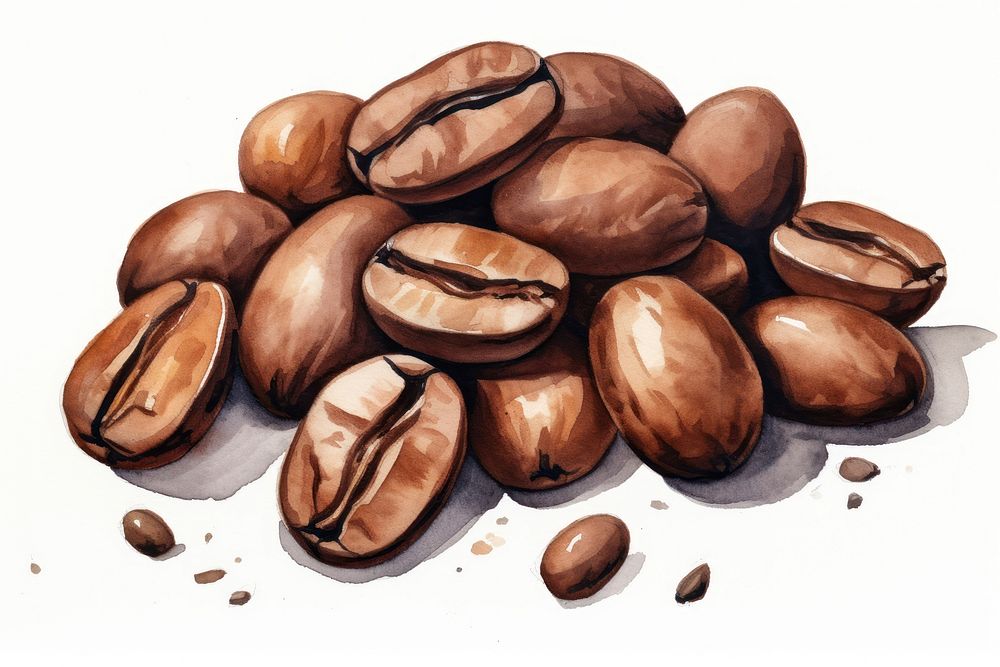Coffee food nut coffee bean. AI generated Image by rawpixel.