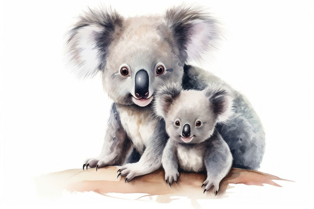 Koala wildlife mammal animal. AI generated Image by rawpixel.