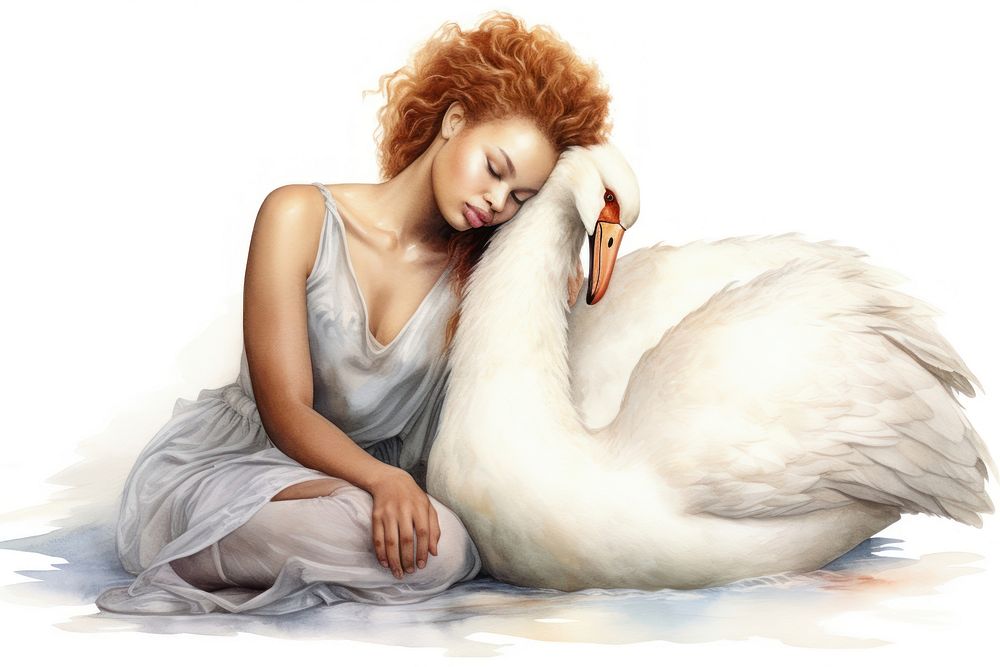 Swan animal adult white. AI generated Image by rawpixel.