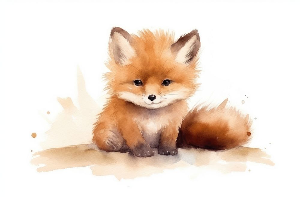 Animal mammal cute fox. AI generated Image by rawpixel.