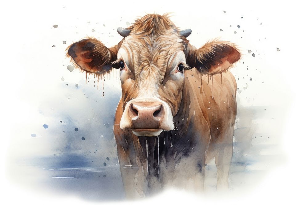 Cow livestock mammal animal. AI generated Image by rawpixel.