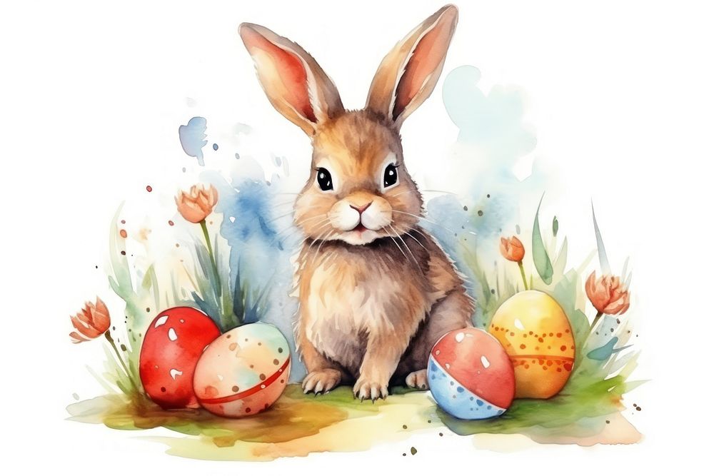 Animal mammal easter bunny. AI generated Image by rawpixel.