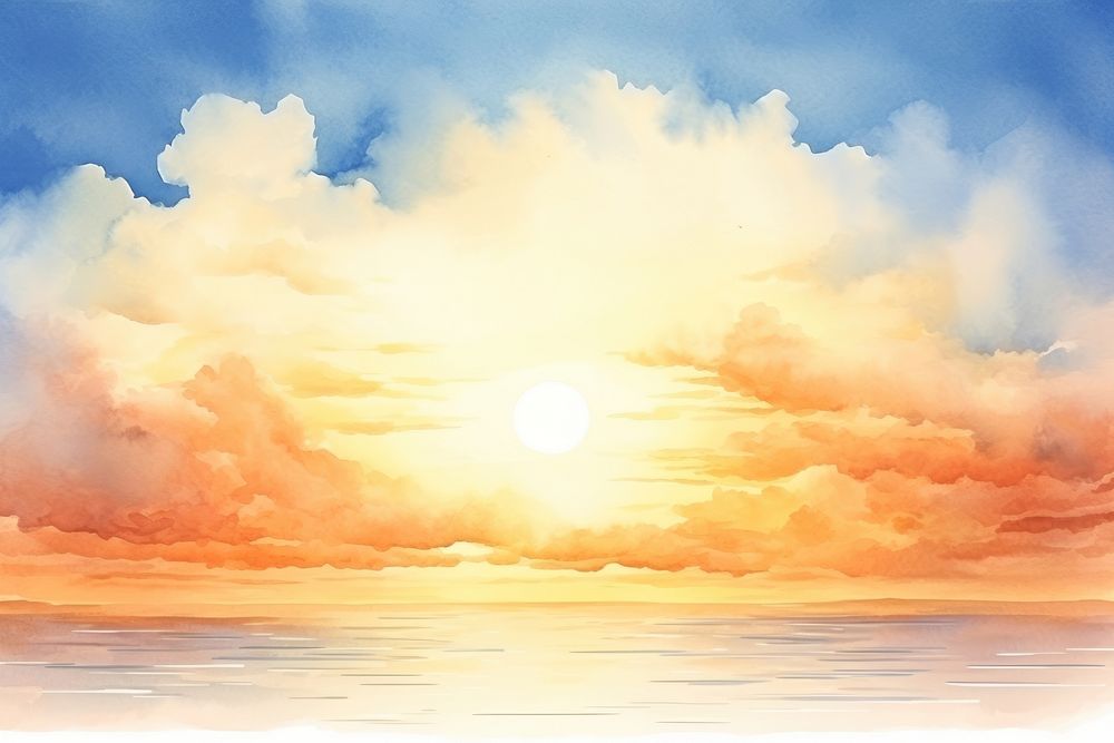 Sunlight outdoors horizon sunset. AI generated Image by rawpixel.