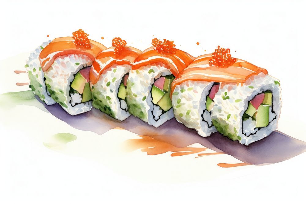 Sushi food rice meal. AI generated Image by rawpixel.