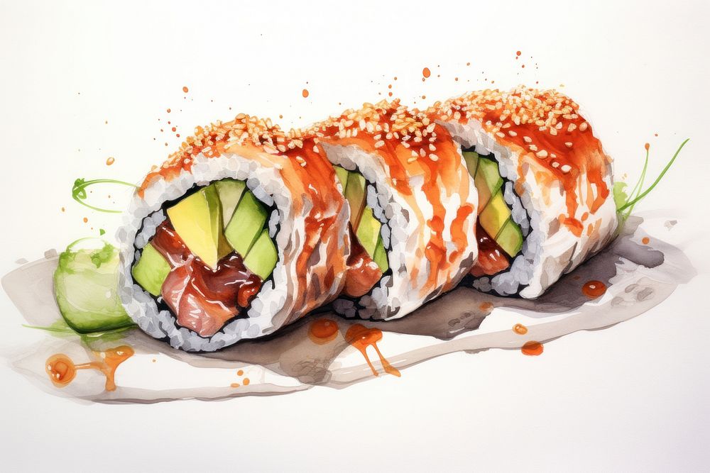 Sushi food meal rice. AI generated Image by rawpixel.