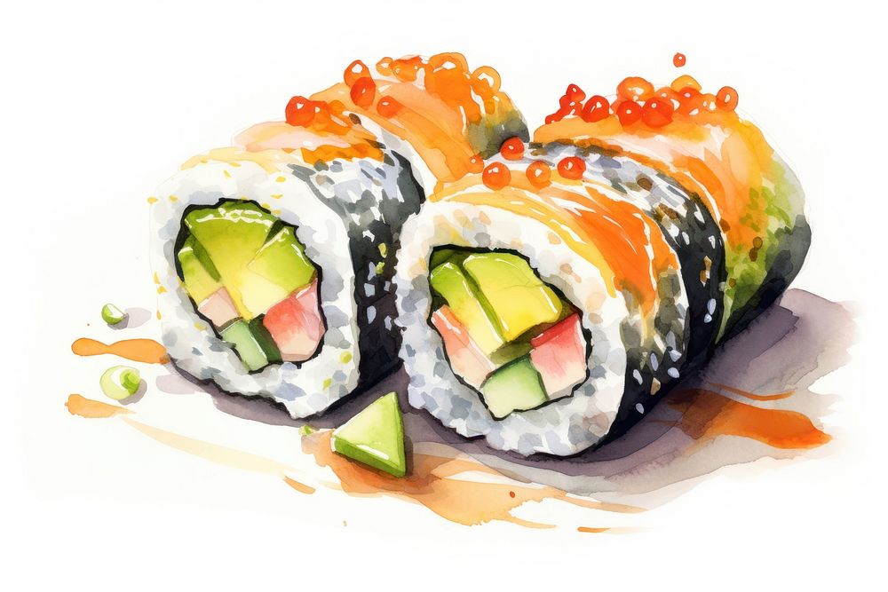 Sushi food rice meal. AI generated Image by rawpixel.