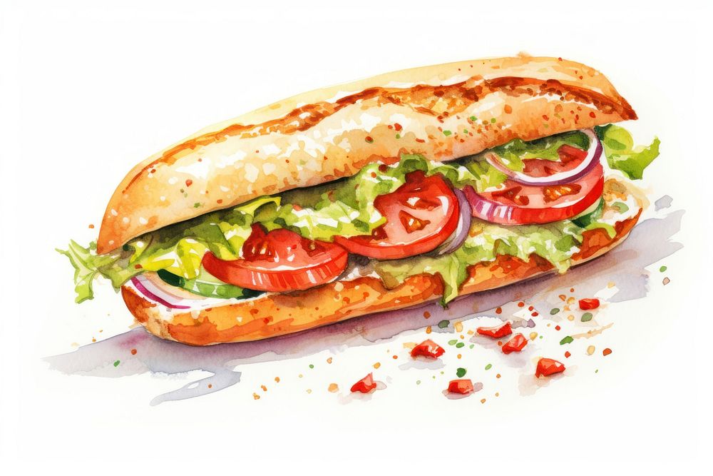 Sandwich food vegetable hamburger. AI generated Image by rawpixel.