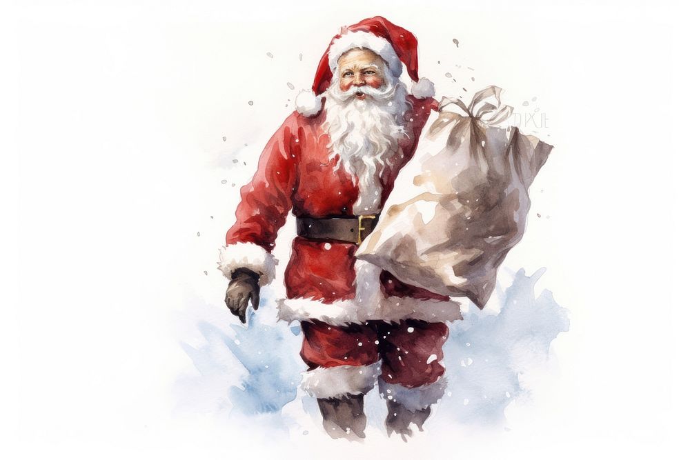 Christmas paper adult santa claus. AI generated Image by rawpixel.