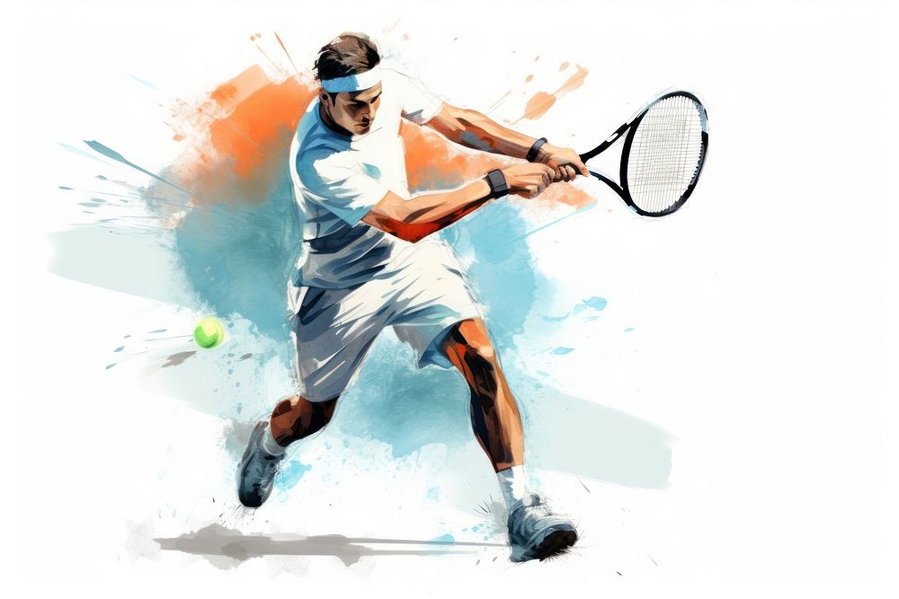 Tennis sports racket player. AI generated Image by rawpixel.