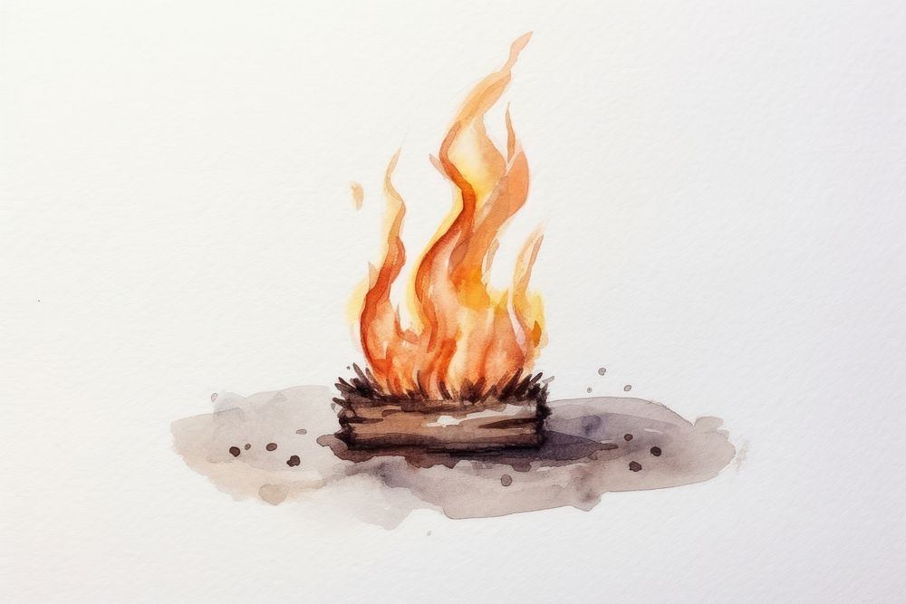 Fire paper creativity fireplace. AI generated Image by rawpixel.