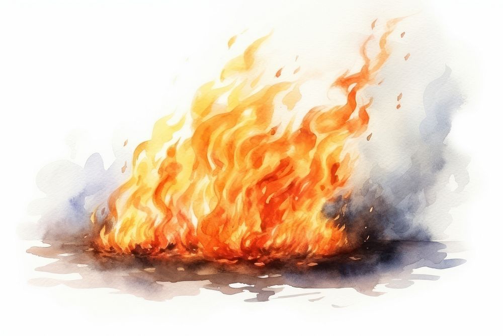 Fire destruction misfortune explosion. AI generated Image by rawpixel.
