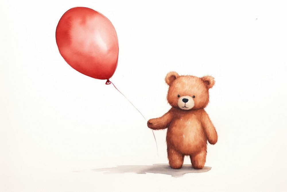 Balloon bear toy representation. 