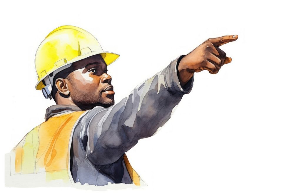 Helmet hardhat worker finger. AI generated Image by rawpixel.