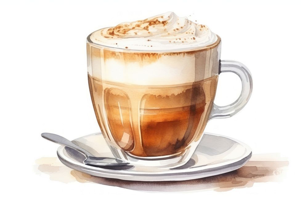 Cappuccino coffee saucer latte. AI generated Image by rawpixel.