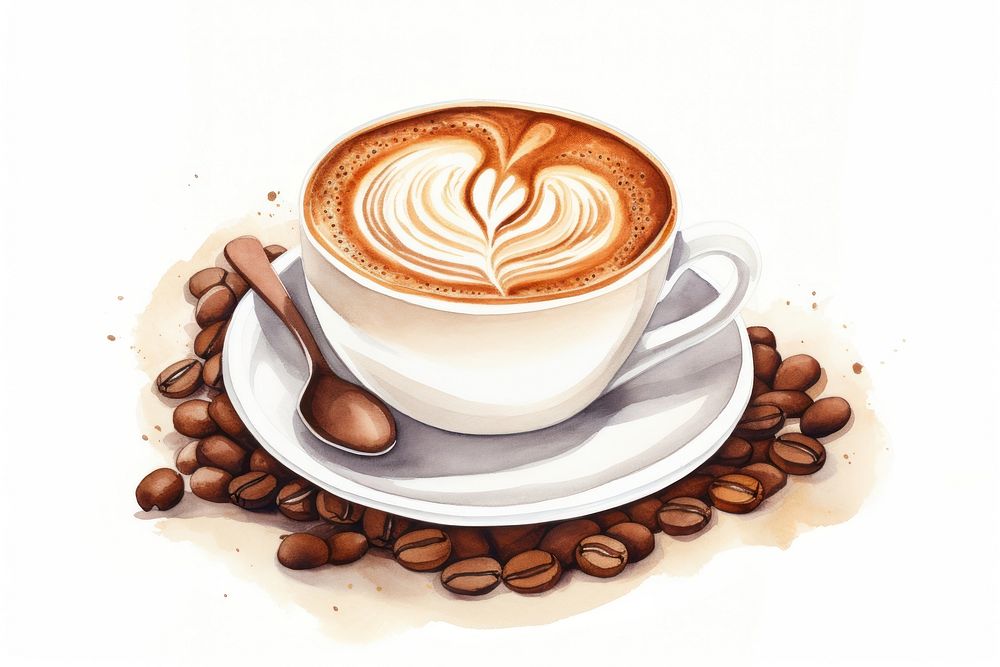 Coffee cappuccino saucer latte. AI generated Image by rawpixel.