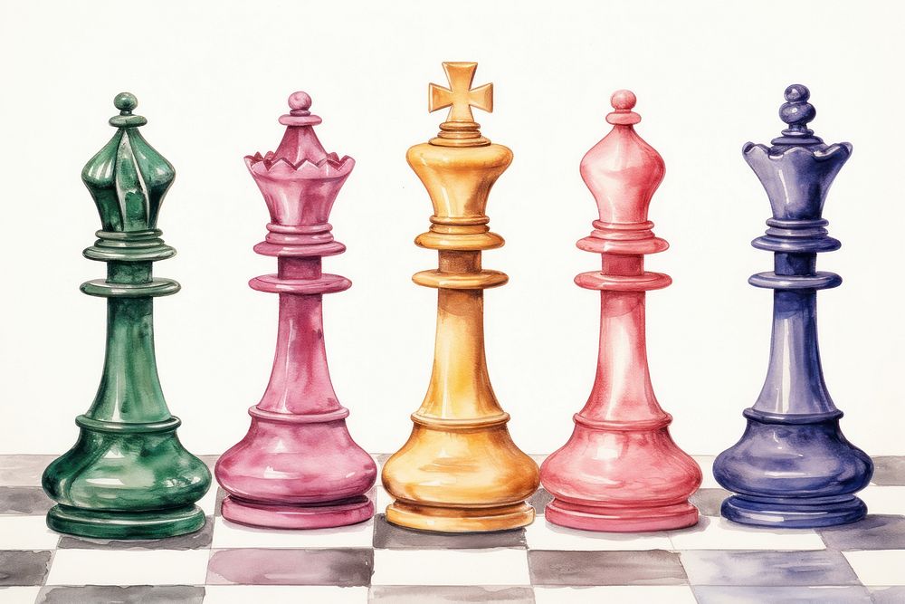 Chess game intelligence chessboard. AI generated Image by rawpixel.