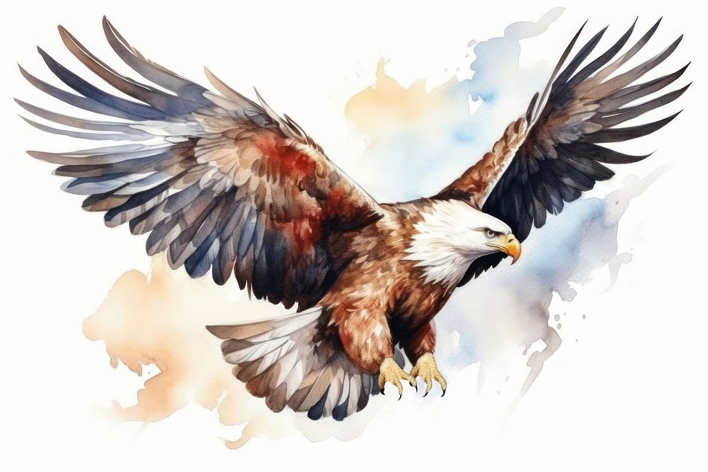 Flying cartoon animal eagle. AI | Free Photo Illustration - rawpixel