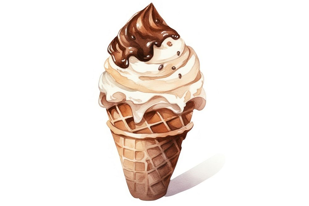 Cream chocolate dessert cartoon. AI generated Image by rawpixel.