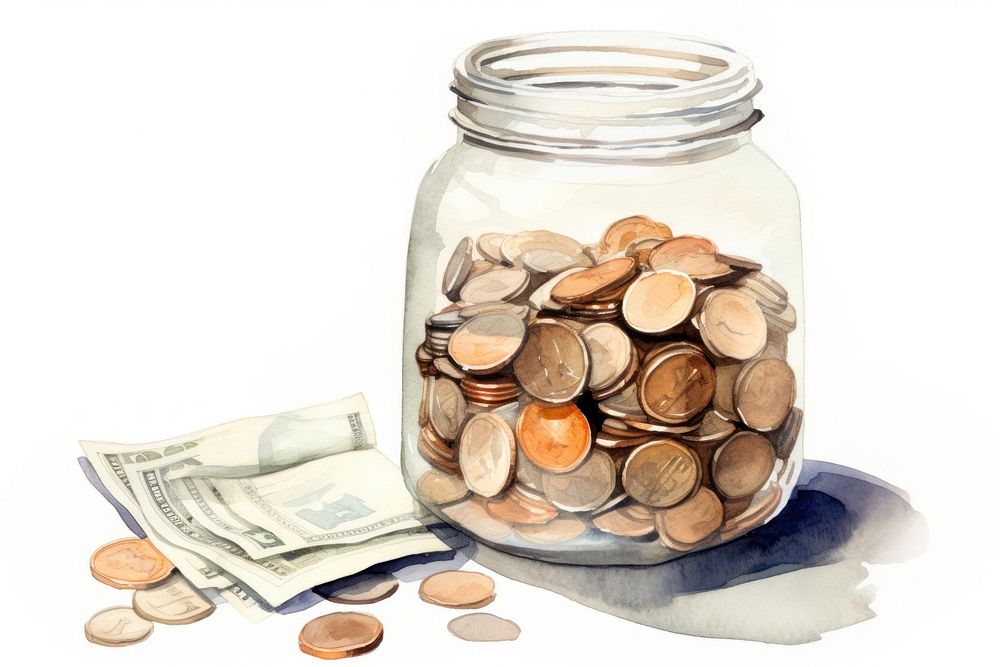 Money jar investment container. AI generated Image by rawpixel.
