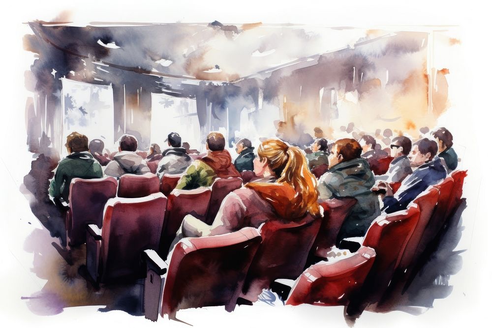 Audience people cinema adult. AI generated Image by rawpixel.