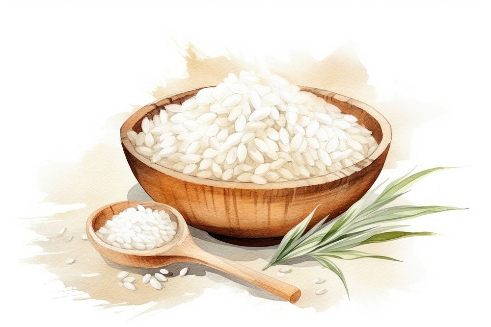 Rice food ingredient container. AI generated Image by rawpixel.