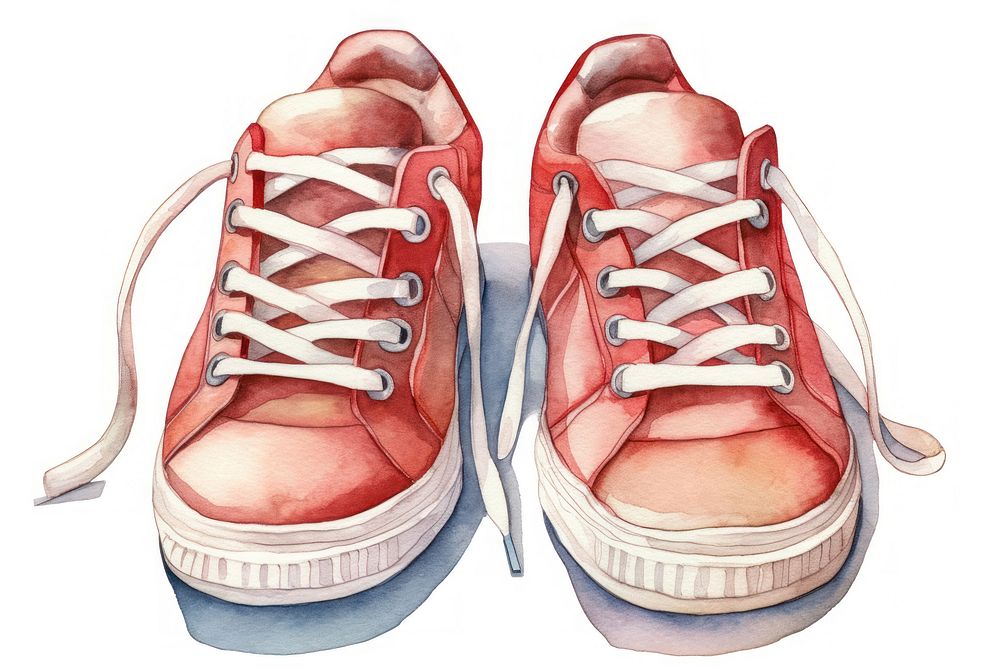 Footwear sneaker shoe shoelace. AI generated Image by rawpixel.