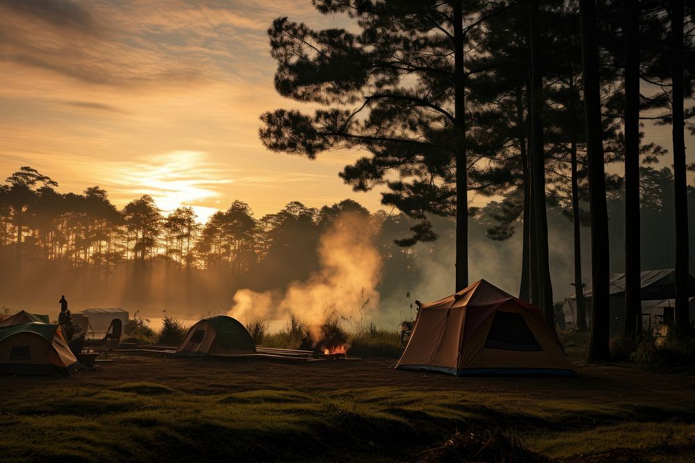 Landscape outdoors camping nature. AI generated Image by rawpixel.