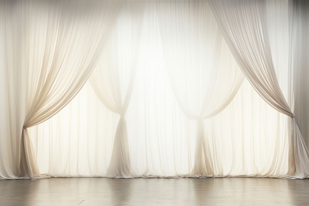 Curtain backgrounds light white. 