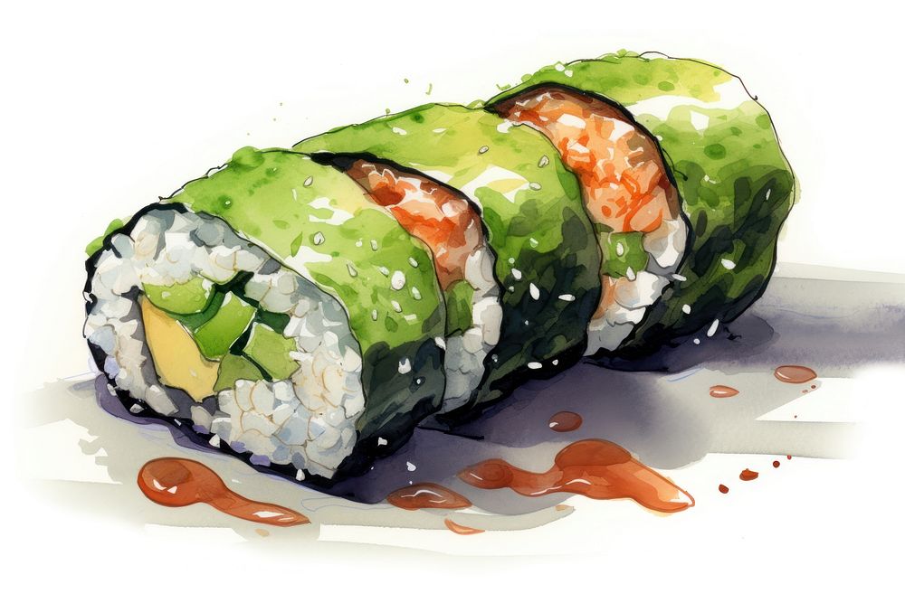 Sushi rice food meal. AI generated Image by rawpixel.