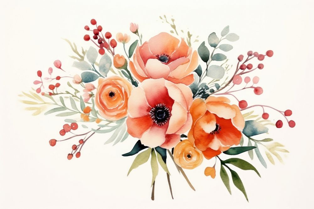 Art painting pattern flower. AI generated Image by rawpixel.