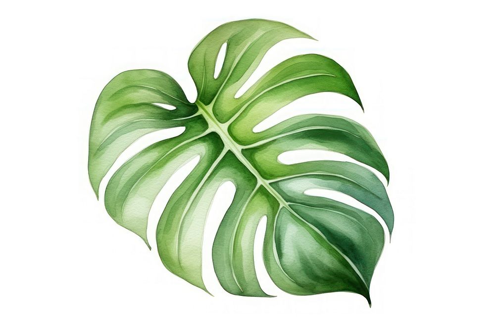 Leaf plant white background freshness. AI generated Image by rawpixel.