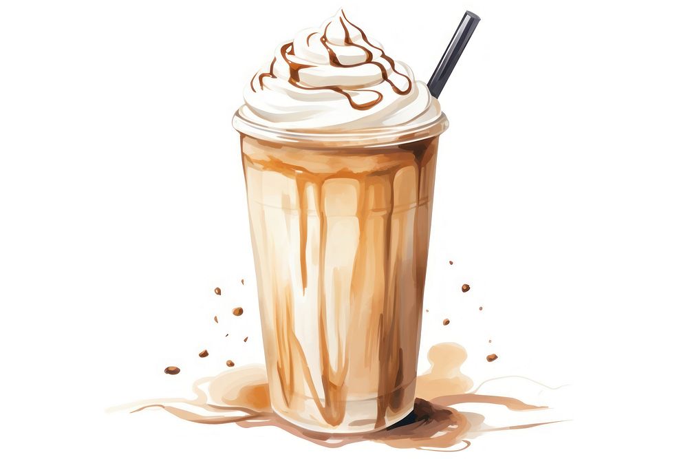 Milkshake dessert coffee drink. AI generated Image by rawpixel.