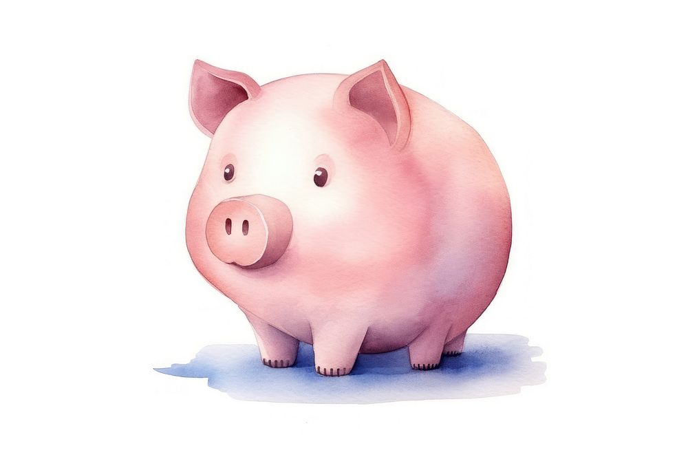 Pig mammal white background representation. AI generated Image by rawpixel.