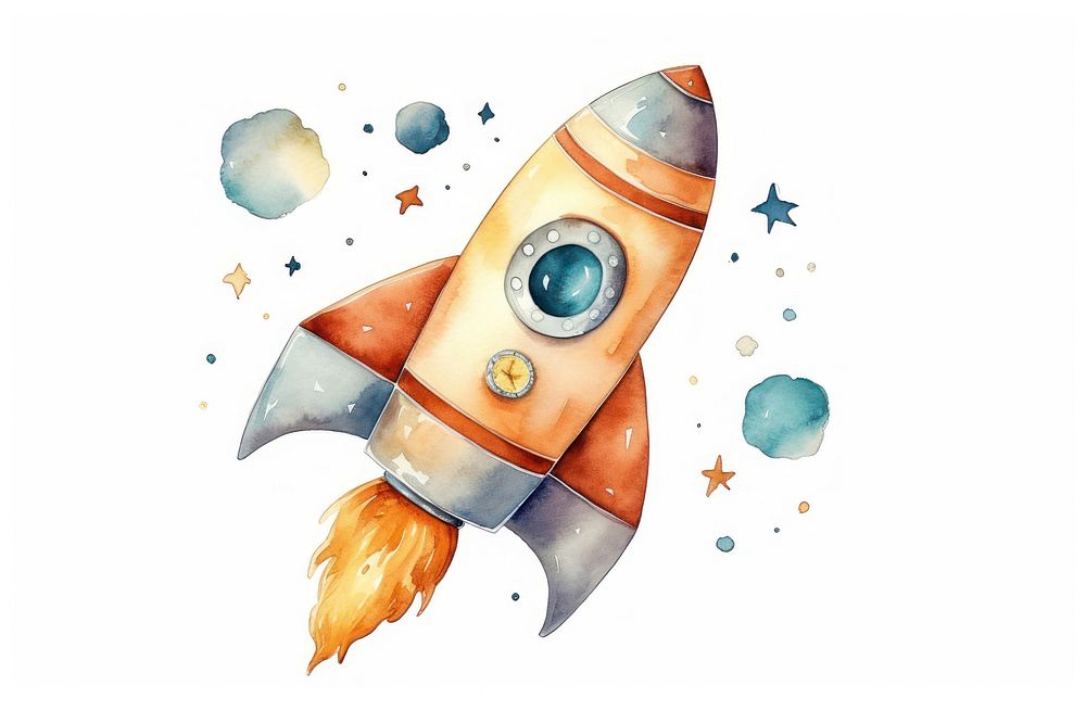Rocket spacecraft spaceplane graphics. AI generated Image by rawpixel.