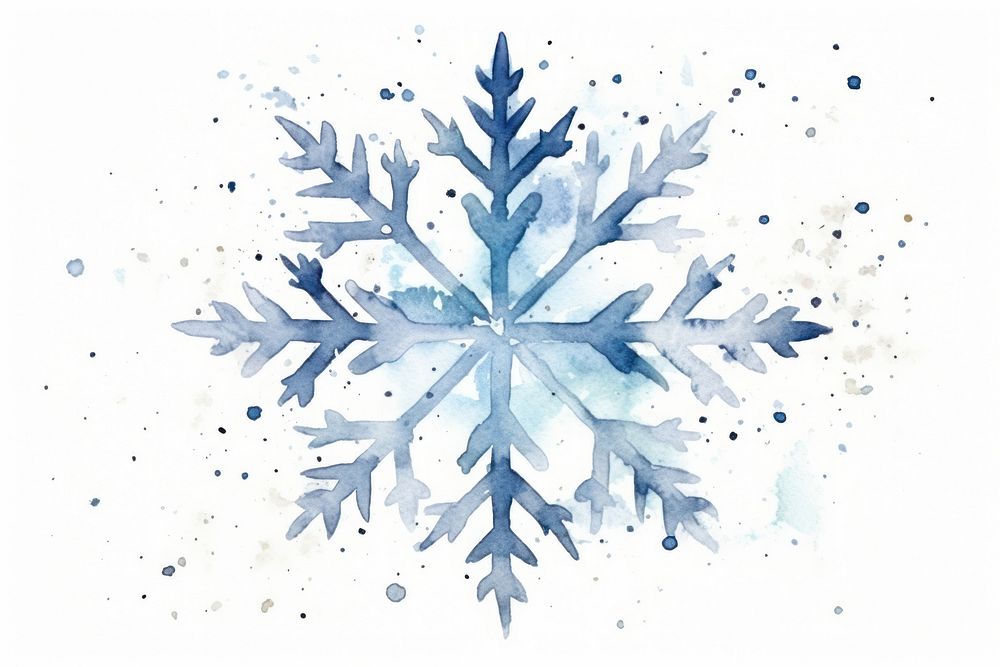 Snow snowflake winter white. AI generated Image by rawpixel.