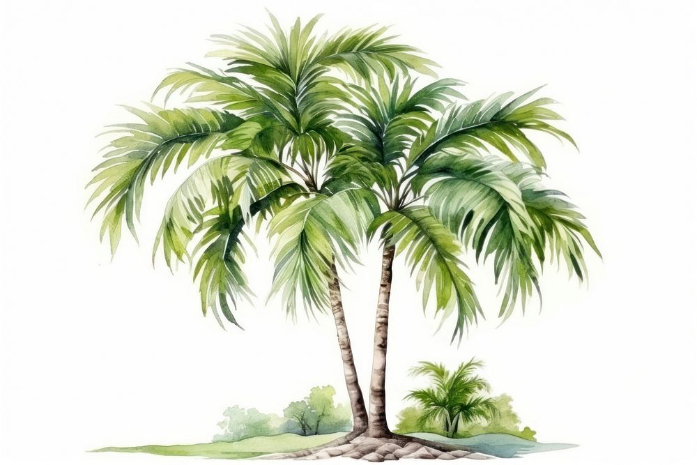 Tree tropics plant white background. AI generated Image by rawpixel.