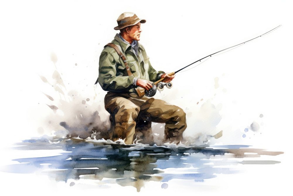 Fishing recreation fisherman adult. AI generated Image by rawpixel.