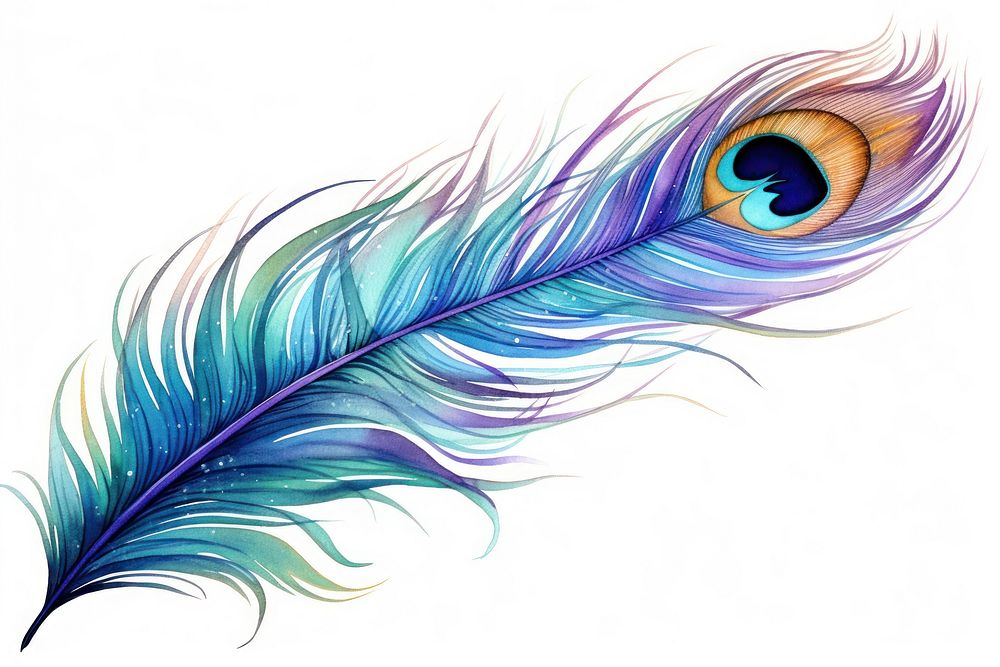 Peacock feather pattern peacock feather. AI generated Image by rawpixel.